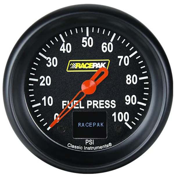 Classic Instruments Racepak 2-5/8" Fuel Pressure Gauge Black 250-CI-346BB (250-CI-346BB)