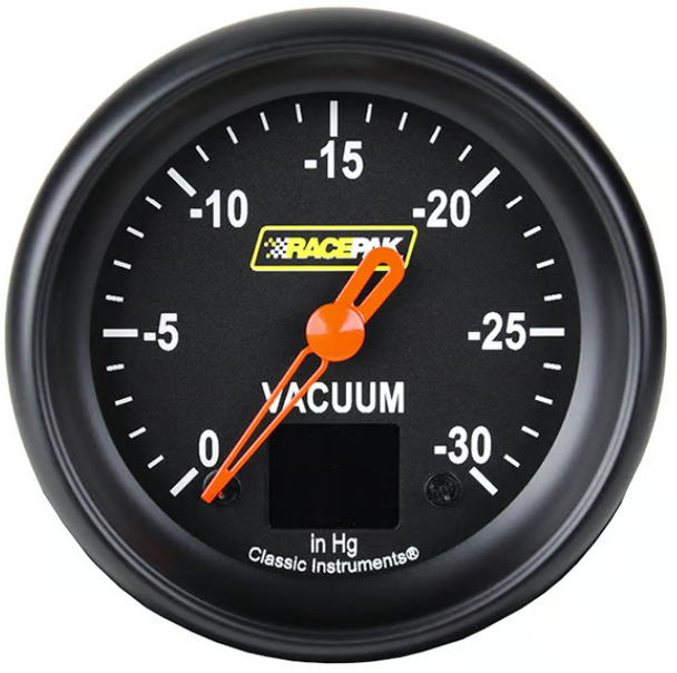 Classic Instruments Racepak 2-5/8" Vacuum Gauge 30 in HG Black 250-CI-340BB (250-CI-340BB)