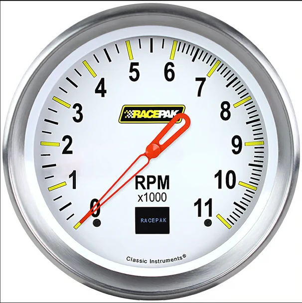 Classic Instruments Racepak 4-5/8" Tachometer Gauge White 250-CI-071WA (250-CI-071WA)
