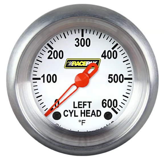 Classic Instruments Racepak 2-1/8" CHT Left Gauge White 250-CI-197LWA (250-CI-197LWA)