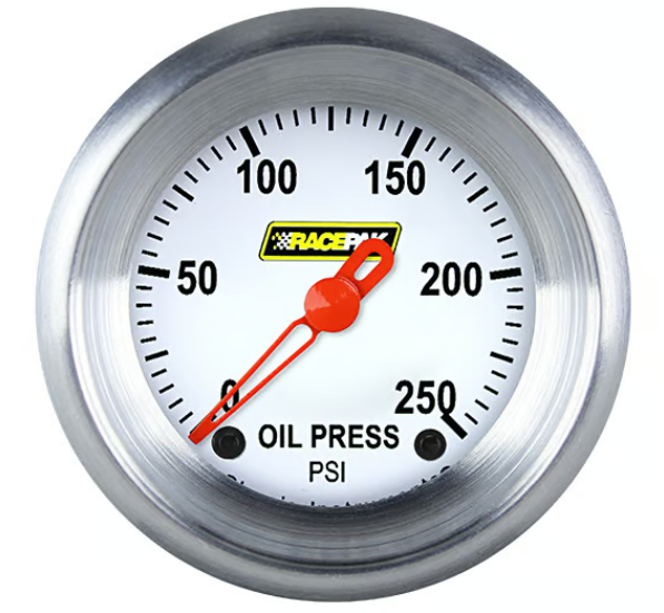 Classic Instruments Racepak 2-1/8" Oil Pressure Gauge White 250-CI-182WA (250-CI-182WA)