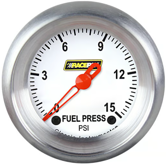 Classic Instruments Racepak 2-1/8" Fuel Pressure Gauge White 250-CI-145WA (250-CI-145WA)