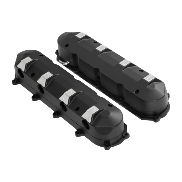 Holley Gen V LT Modern Top Valve Covers Black w/ Machined Accents 241-477