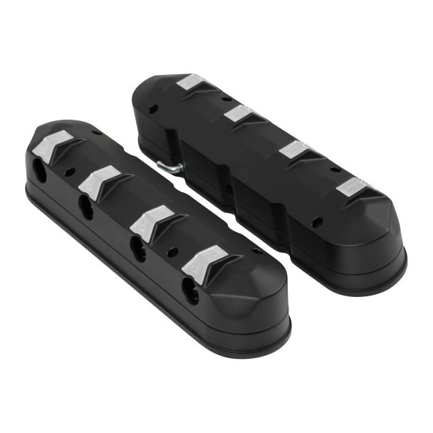 Holley LS Gen III/IV Modern Top Valve Covers Black w/ Machined Accents 241-478 (241-478)