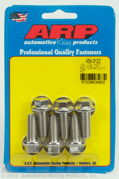 ARP GM LS Motor Mount Stainless Hex Bolts 434-3102