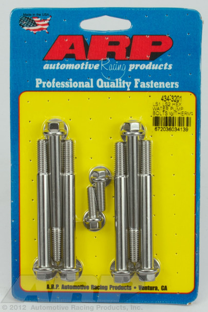 ARP GM LS Water Pump Stainless Hex Bolt Kit 434-3201