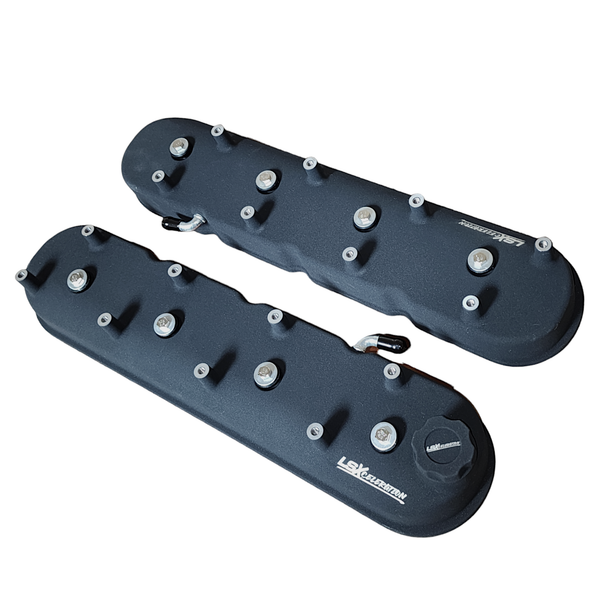 LS Tall Valve Covers w/Coil Mounts, Black 15-112