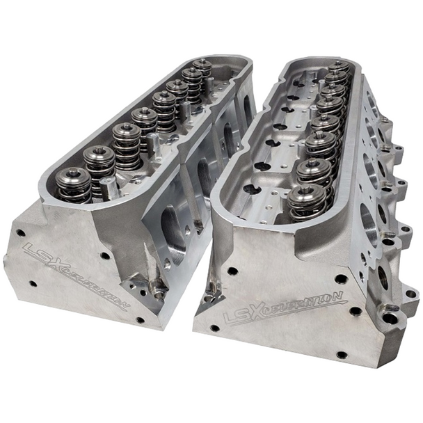 LSXceleration XF3 LS3 280cc/68cc 11° CNC Cylinder Heads - Stainless Intake, Stainless Exh, 0.660" Lift, Steel Retainers 15-361221-2