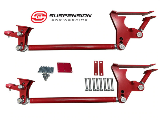 Speed Engineering 1973-87 C10 (Standard Axle) Truck Traction Bars Red 33-1027-S-RD