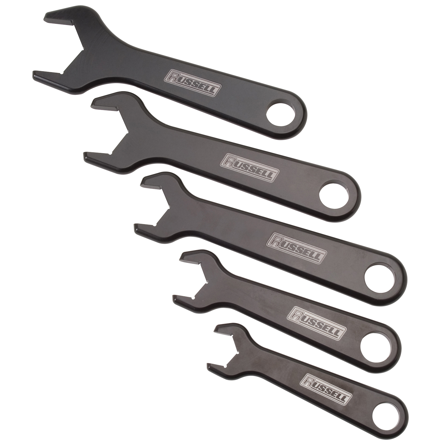 Russell -6 to -16 AN Hose End Wrench Set of 5 - Black