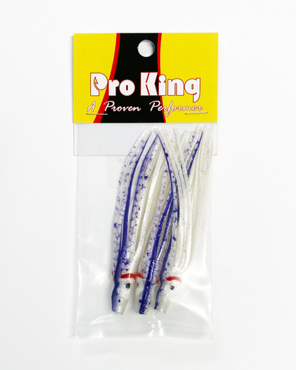 4.5" Squid, Purple/White UV-3 pack