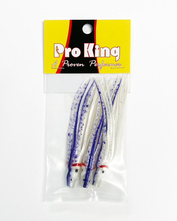 4.5" Squid, Purple/White Glow-3 pack