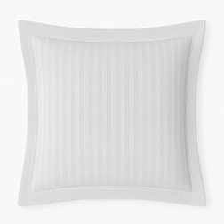 Super Soft Righetta Sheets, Shams, Duvet Covers and Pillowcases. Available in white, Ivory or Sable. Classic Tuxedo Stripe pattern. 