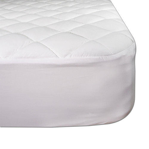 Oversized deep pocket skirted mattress pads for Texas King size bed