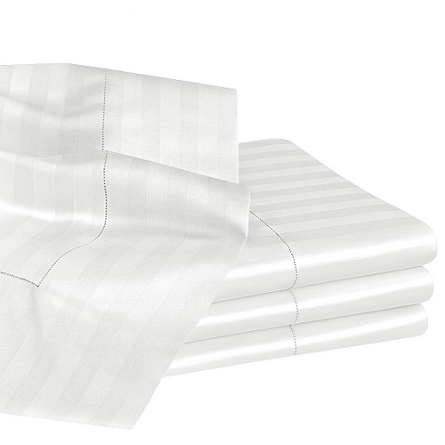 Our Righetta flat sheets are made from a super soft Long Staple cotton. Righetta flat sheets are finished with a classic hemstitch. Righetta is woven with a timeless and classic tone on tone stripe. Free shipping on all orders over $100 to the lower 48 states. Available in duvet covers, flat sheets, fitted sheets. pillowcases and pillow shams.
