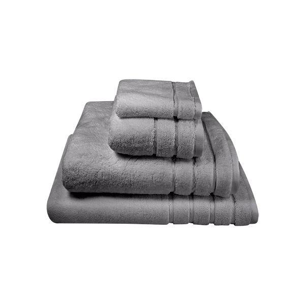 Cotton Loop Terry Bath Towel Plush Soft Absorbent Terry Towel for Bath,  Shower, Black, Set of 4