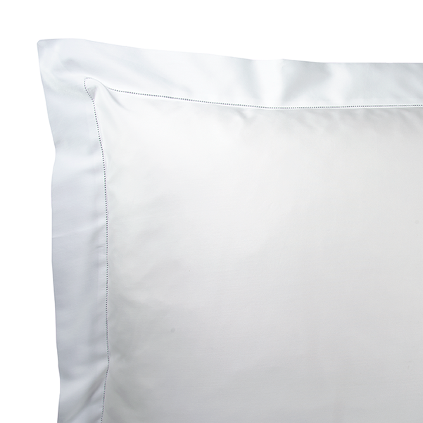 Diamante Sateen Euro sham in white. Available in Euro, King and Standard shams