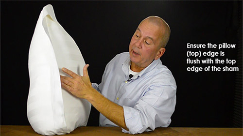 The best way to stuff a pillow sham