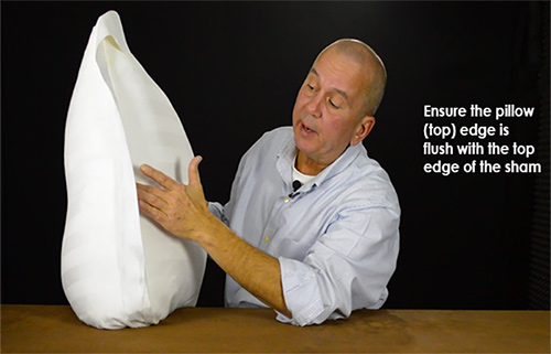 How to get your pillow shams flanges to stand up.