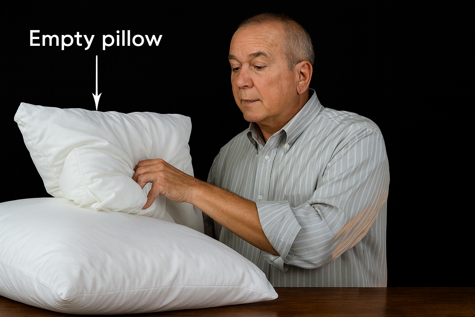 Flat worn out Pillow