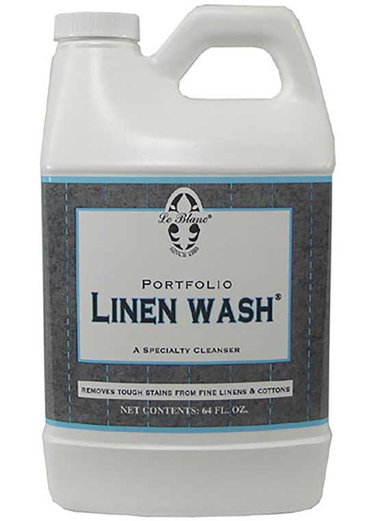 Leblanc Linen wash is formulated for cotton fabrics