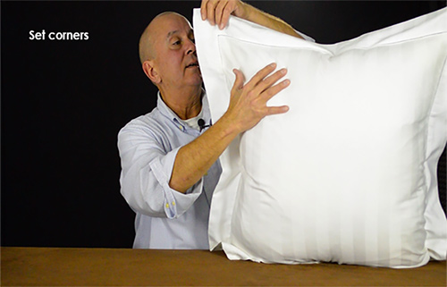 How to get your pillow shams flanges to stand up.