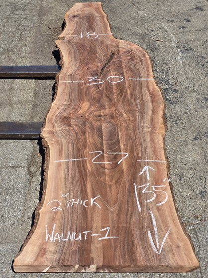 Claro Walnut Slab Walnut-1 2×27×135