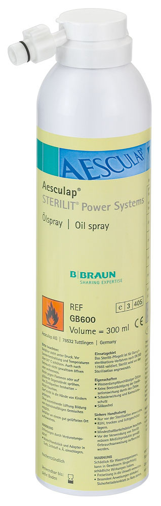 Aesculap Sterilit Power Systems Oil Spray 300ml Movora US store