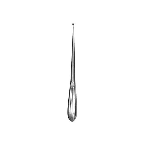 gSource Brun Curette 7IN Hollow Handle Angled Oval #6