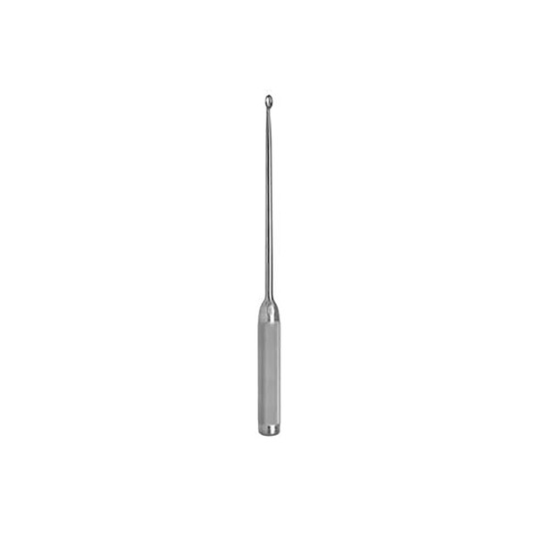 gSource Bone Curette 15IN, Hollow Handle, Straight, Oval #3 (8.7mm)