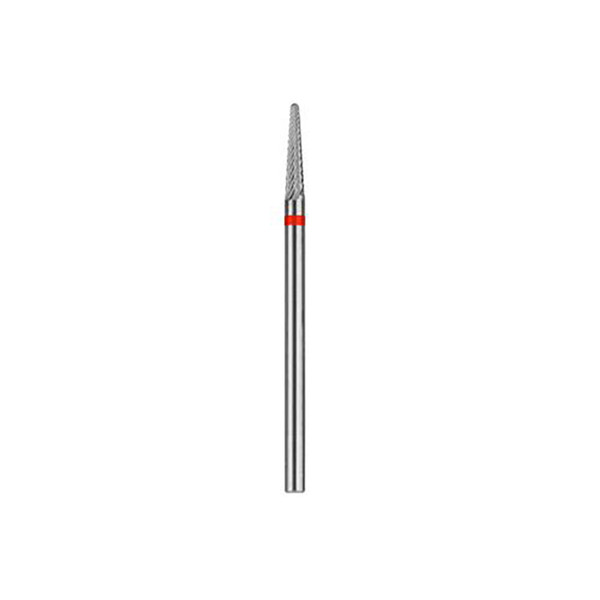 gSource Bur, Carbide 2in, Diameter 2.3mm Cone with Round Top, Cross-Cut, Fine, Maximum RPM 25,000, Stainless Steel Shank