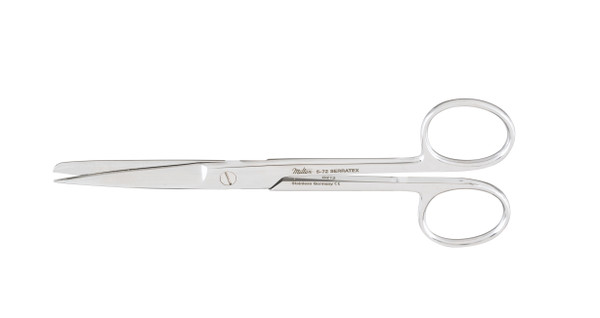 Integra-Miltex  Serratex Operating Scissors, 5.75" (145mm), Straight, Sharp-Blunt