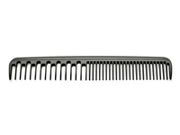 a plain black comb on a white background