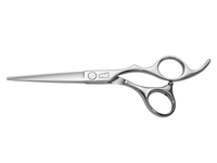 silver right handed scissors with black "N" logo