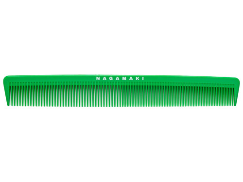 green comb with the word nagamaki in white on the spine
