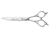 a silver right handed scissor with a black "N" logo and the word cortex inscribed on the blade in black