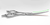 a silver left handed scissor with a black "N" logo laying flat on a white background showing the blade curving upwards.