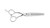silver colored left handed hair scissor with black "N" logo with 14 teeth on one blade