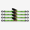 1" x 15' Ratchet Tie Down Set 1500 (4-Piece)