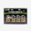 1-9/16" Brass Padlocks (4 Pack)