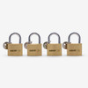 1-9/16" Brass Padlocks (4 Pack)