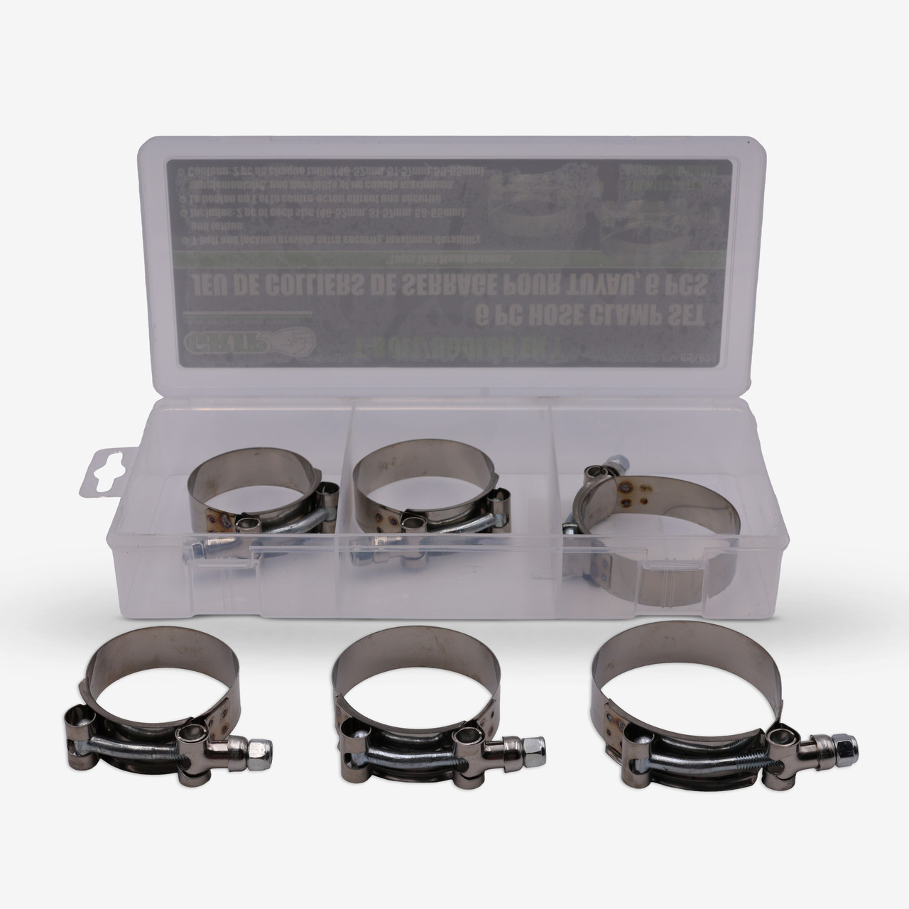 T-Bolt Hose Clamp Assortment (6-Piece)