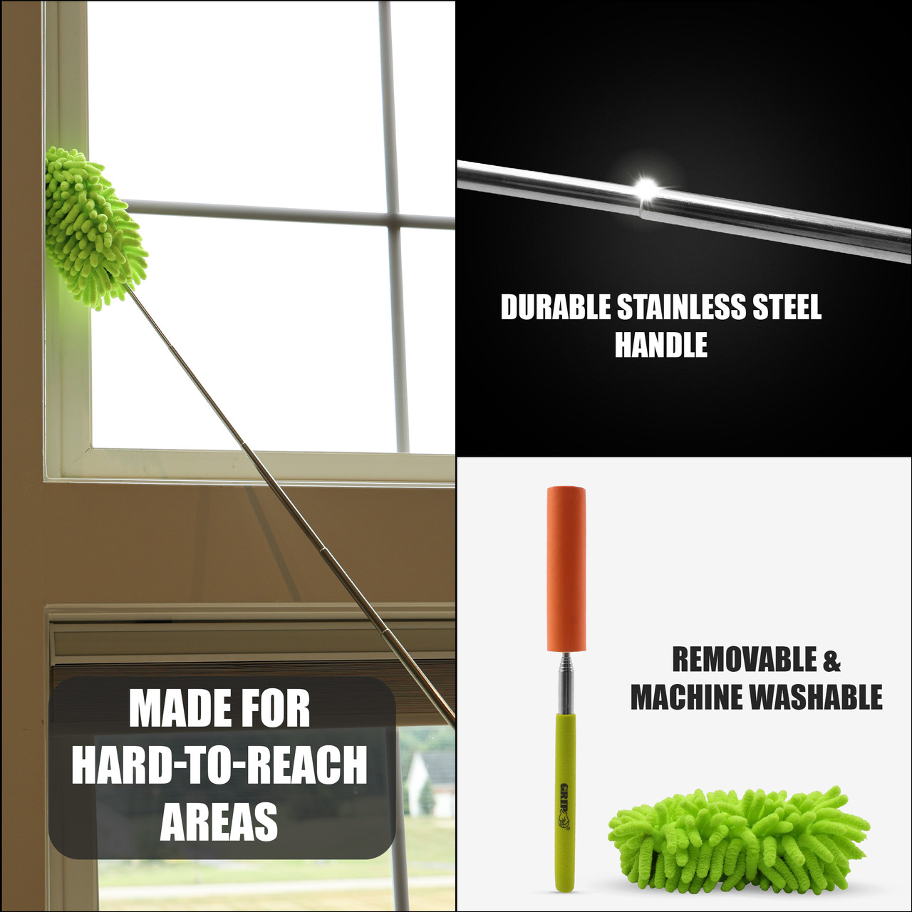 Lime Telescopic Duster