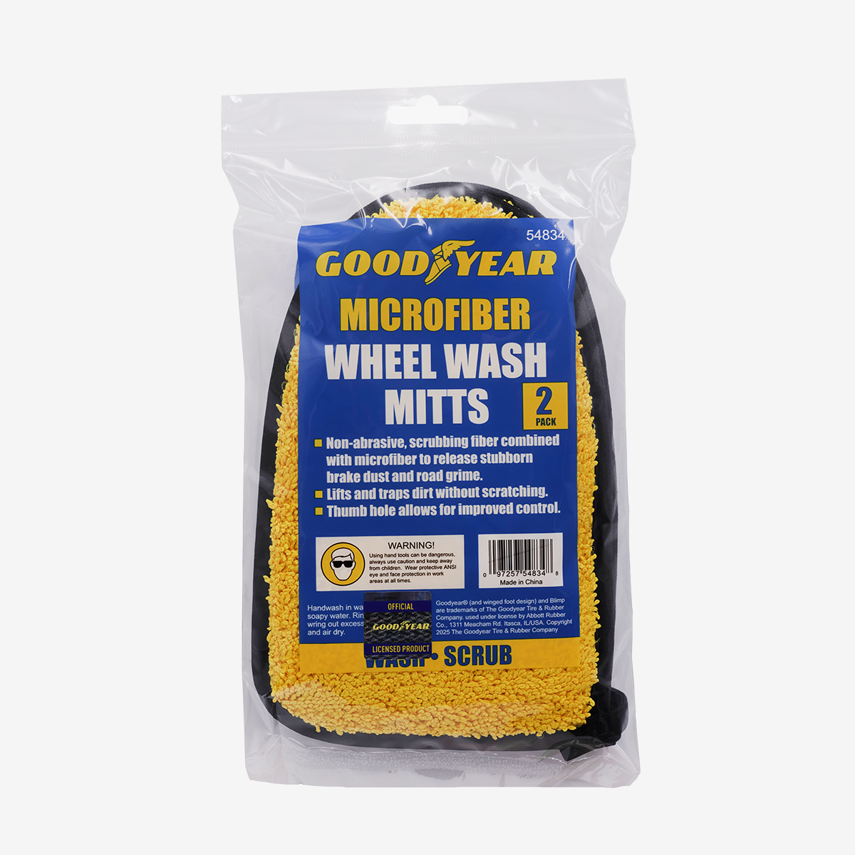Goodyear Microfiber Wheel Wash Mitts (2-Pack)