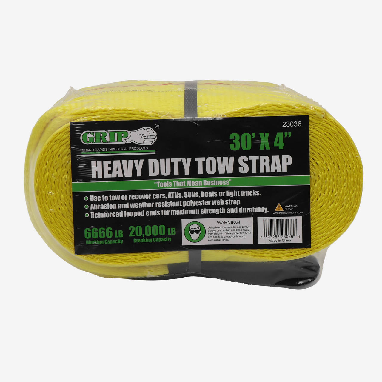 30' x 4" Heavy Duty Tow Strap