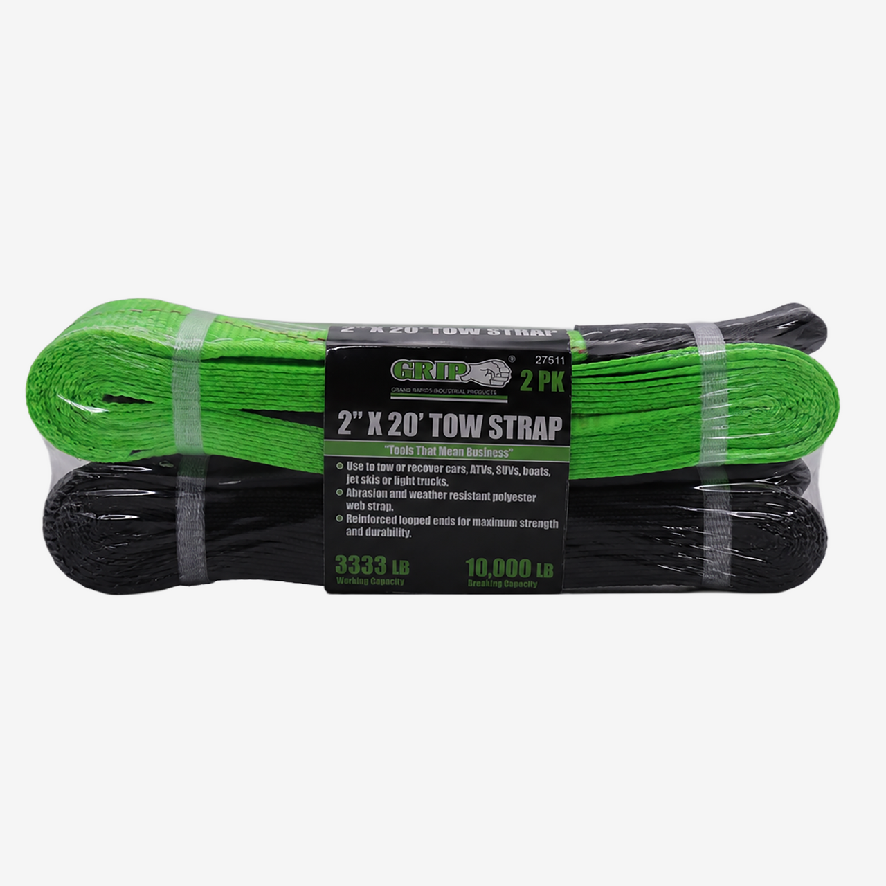 2" X 20' Tow Strap (2-Pack)