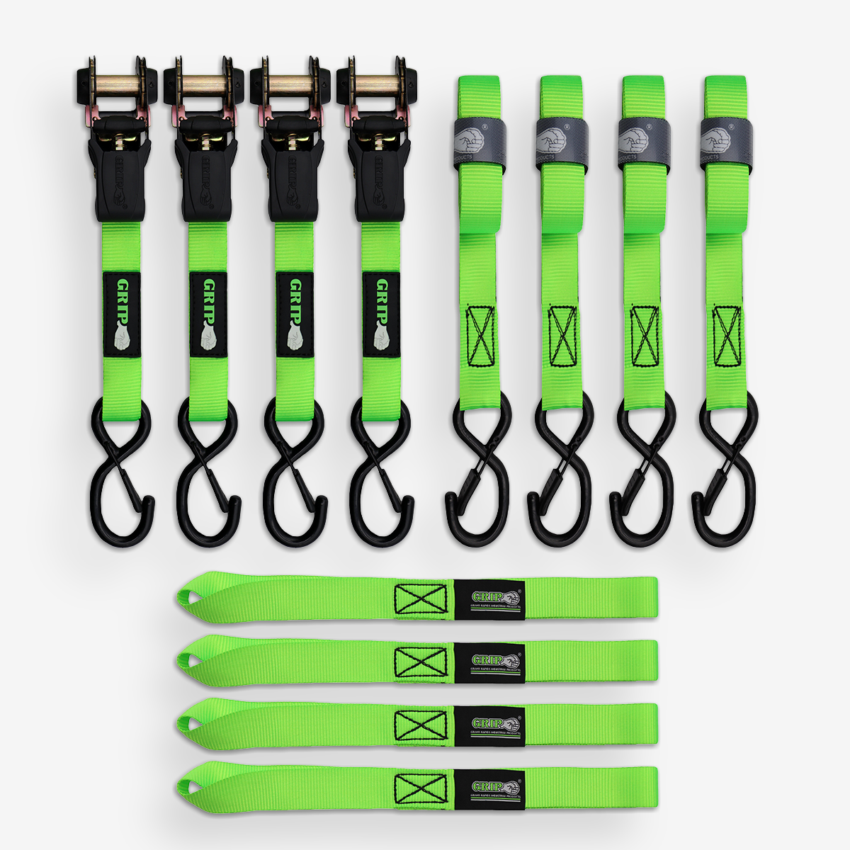Ratchet Strap & Soft Loop Set (8-Piece)