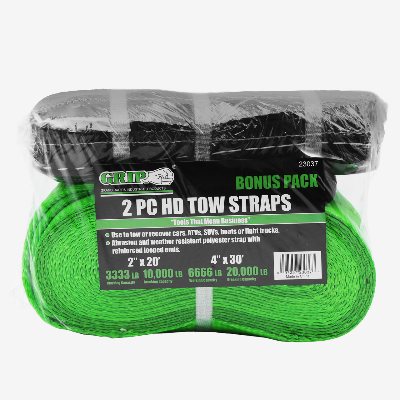 4" & 2" Heavy Duty Tow Strap Set (2-Piece)