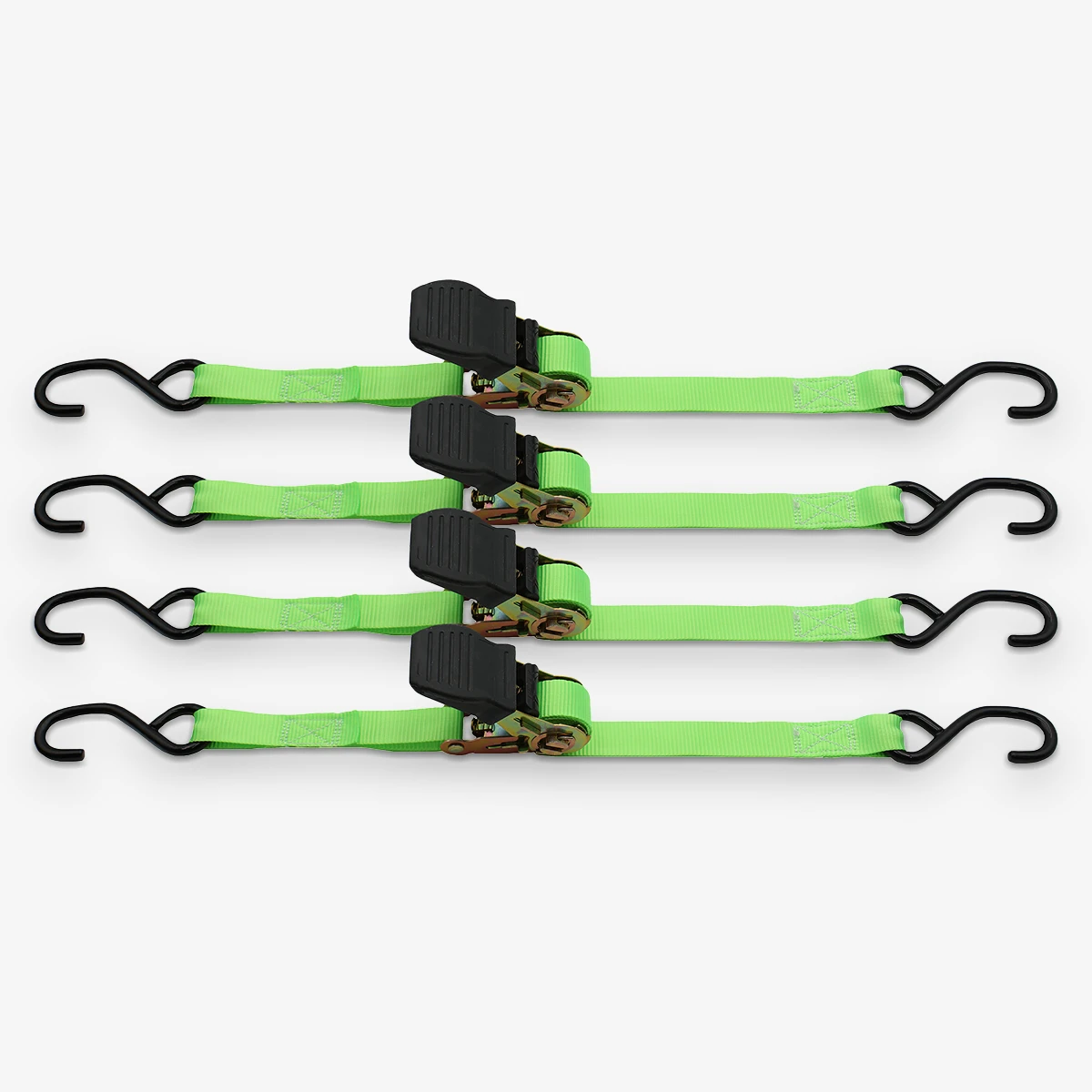 1"X15' Tie Down Ratchet Set (4-Piece)