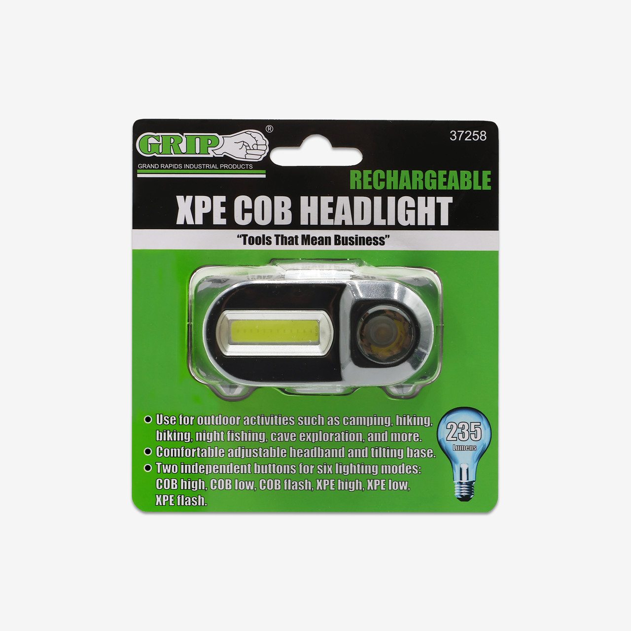 Rechargeable XPE COB Headlight